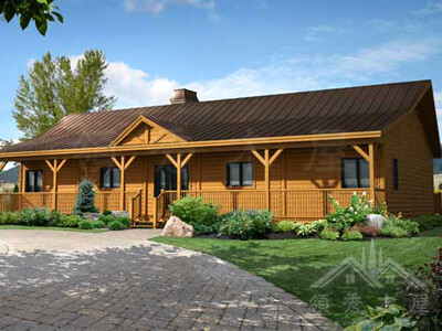 牧場(chǎng)木屋別墅建造現(xiàn)場(chǎng)設(shè)計(jì)