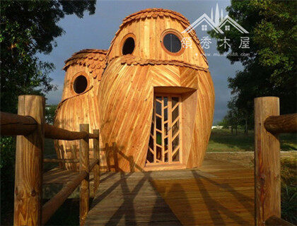 風(fēng)情木屋別墅，貓頭鷹木屋