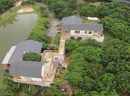 深圳石巖麻布新村私人度假村木屋無人機航拍圖