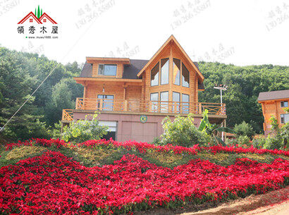 廣東清遠(yuǎn)客戶搭建的木別墅