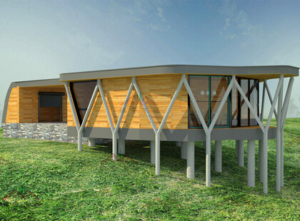 吊腳平頂木別墅特殊款+平