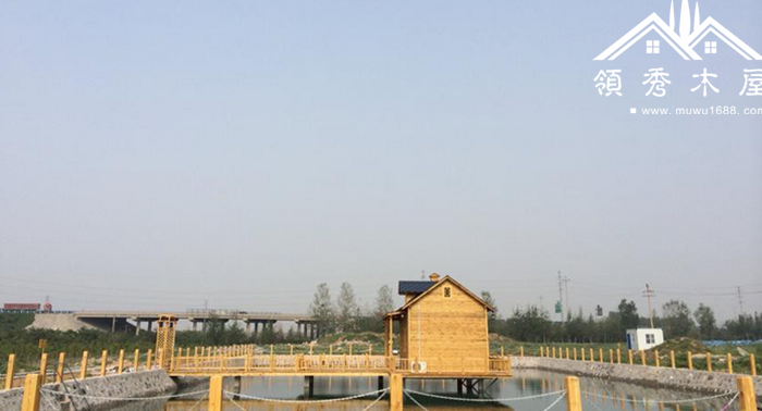 汕尾東村客戶在自己魚塘搭建的水上木屋(圖15)