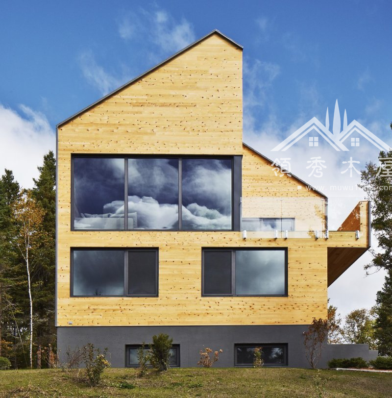 豪華現(xiàn)代中式木屋別墅圖片展示圖，木別墅設(shè)計(jì)(圖5)