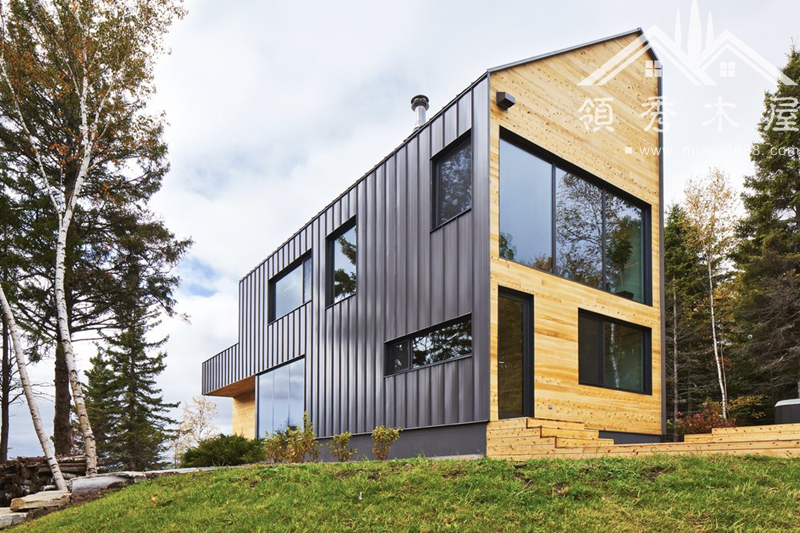 豪華現(xiàn)代中式木屋別墅圖片展示圖，木別墅設(shè)計(jì)(圖7)