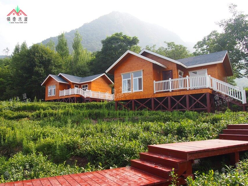 小木屋客房屋搭建完工展示圖