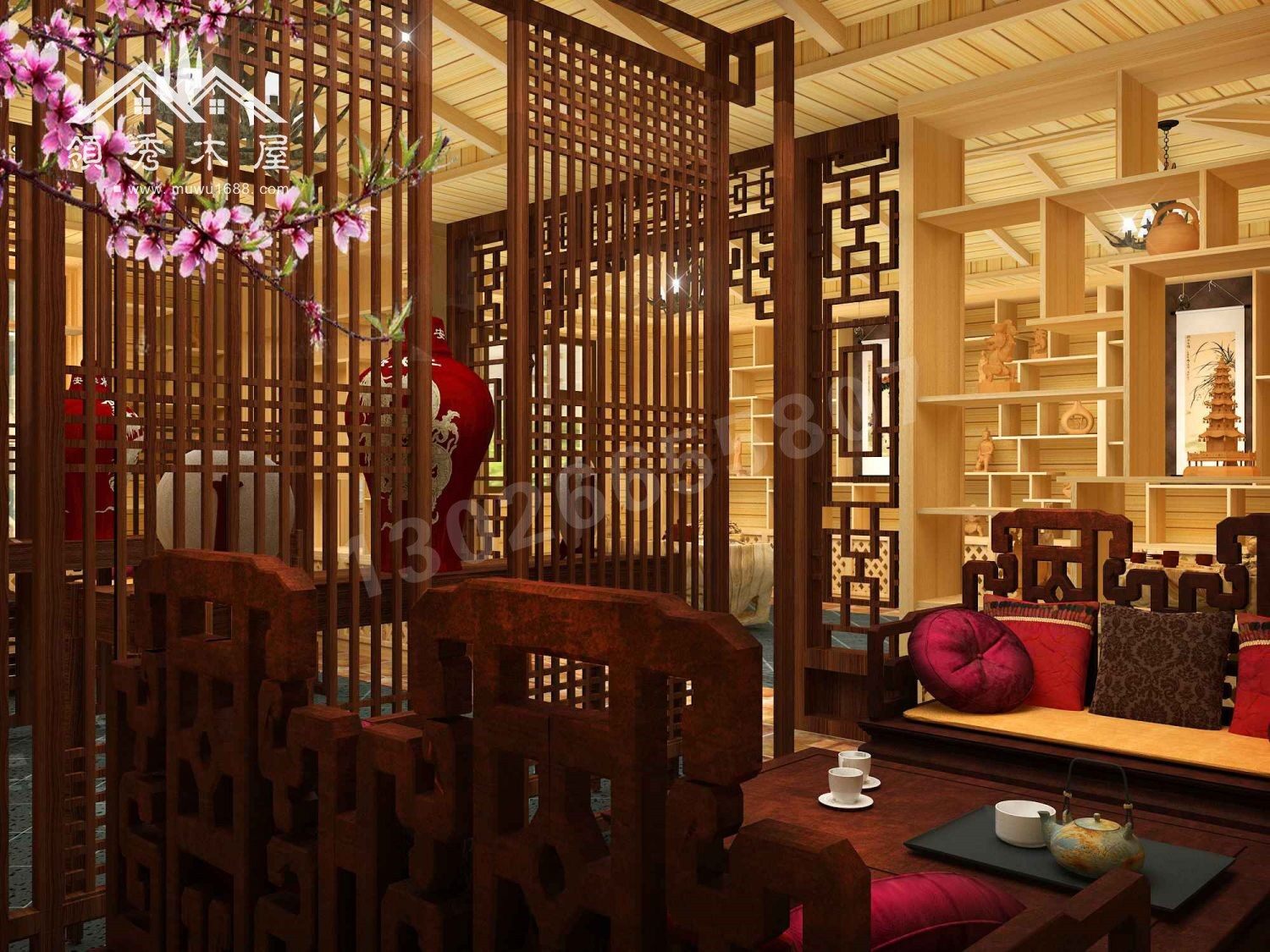 別墅木屋客廳設計圖片