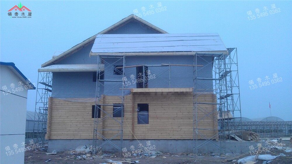 湖南長(zhǎng)沙客戶大型雙層木別墅案例施工展示(圖4)