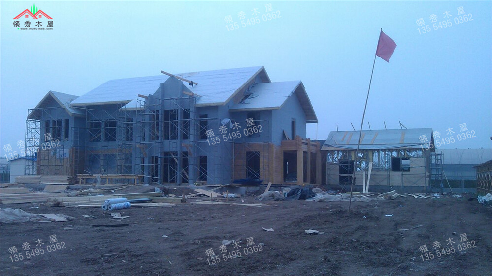 湖南長(zhǎng)沙客戶大型雙層木別墅案例施工展示(圖9)