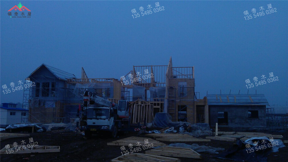 湖南長(zhǎng)沙客戶大型雙層木別墅案例施工展示(圖13)