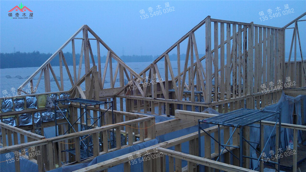 湖南長(zhǎng)沙客戶大型雙層木別墅案例施工展示(圖19)