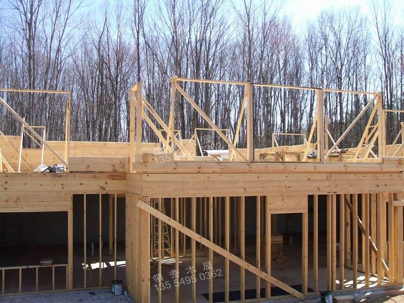 四川重慶客戶搭建雙層木別墅施工案例展示(圖5)