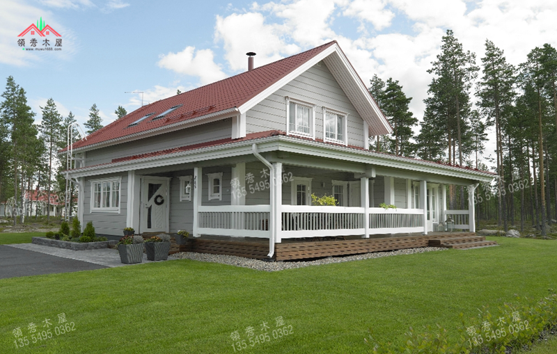 樹(shù)膠板木屋別墅圖