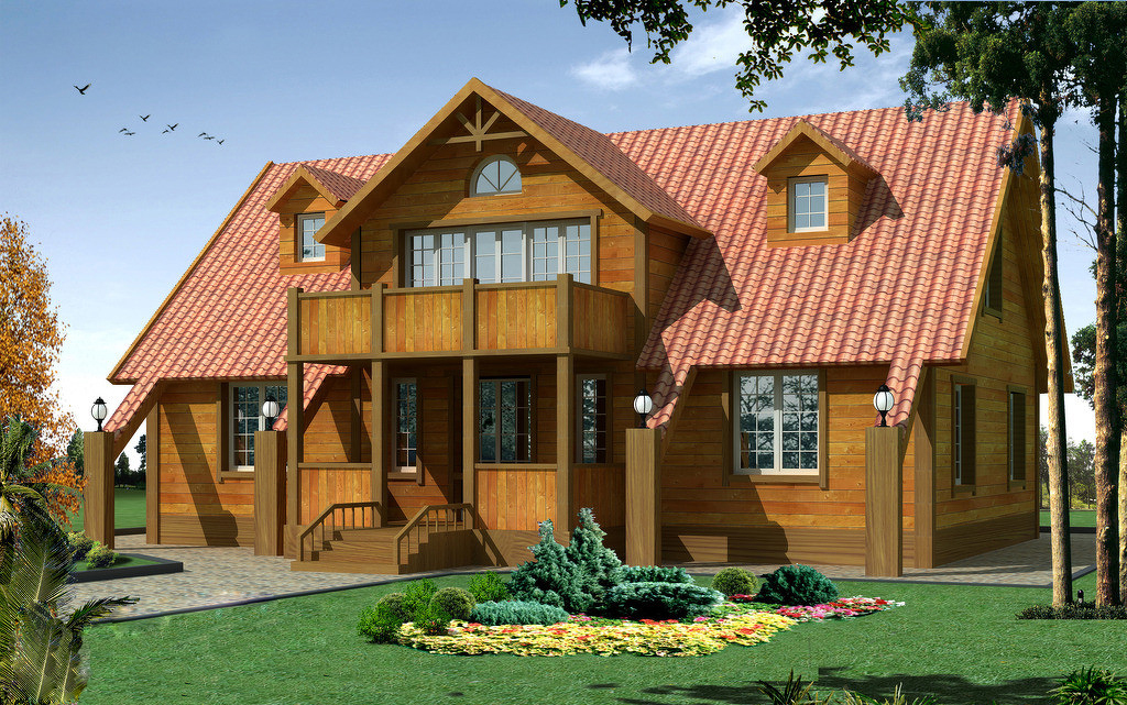 個性木別墅圖片