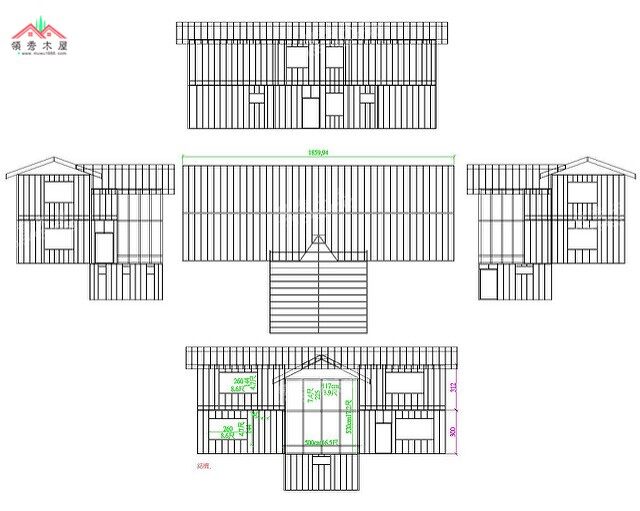 160平米的輕型木屋別墅