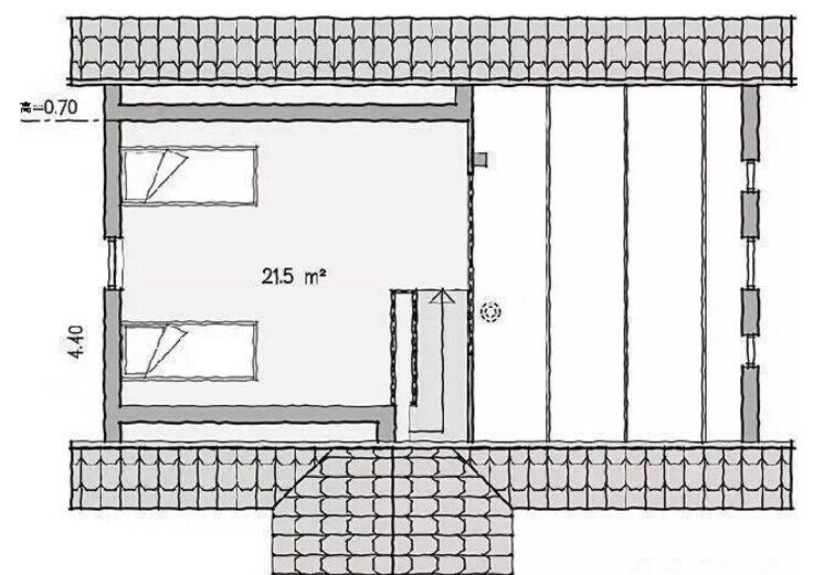 60平米小木屋設(shè)計(jì)(圖4)
