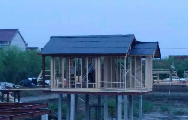 水上木屋施工圖，施工流程(圖6)