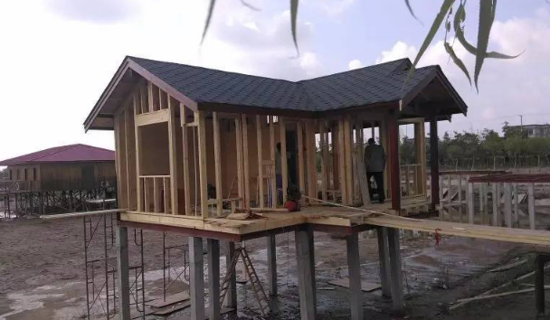 水上木屋施工圖，施工流程(圖9)