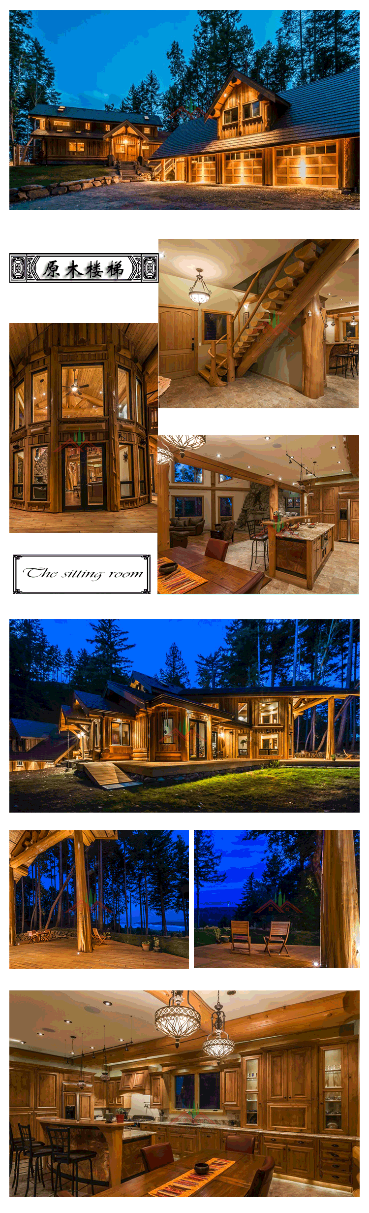 俄羅斯風(fēng)格木屋別墅，木刻楞木屋別墅