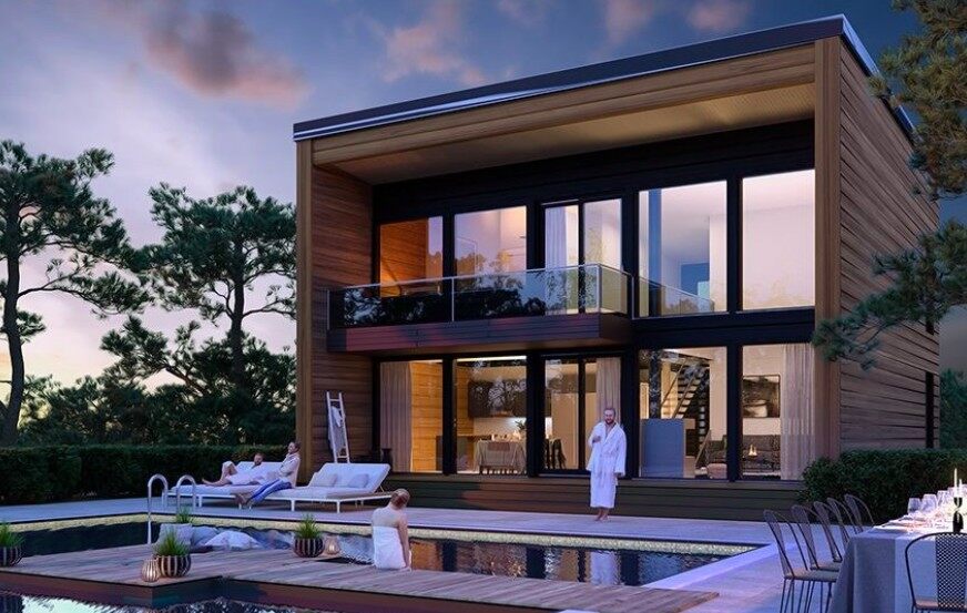 平屋頂木屋是否顯得現(xiàn)代一點(diǎn)呢(圖5)