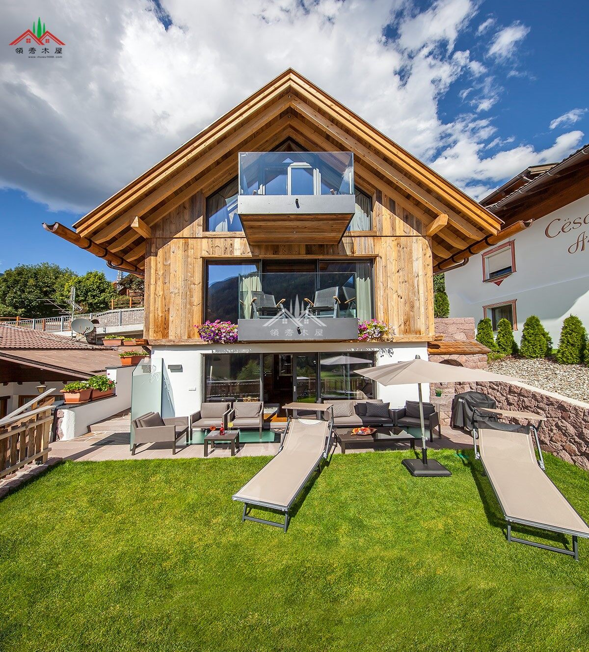 舊木板裝飾的度假木屋別墅(圖4)