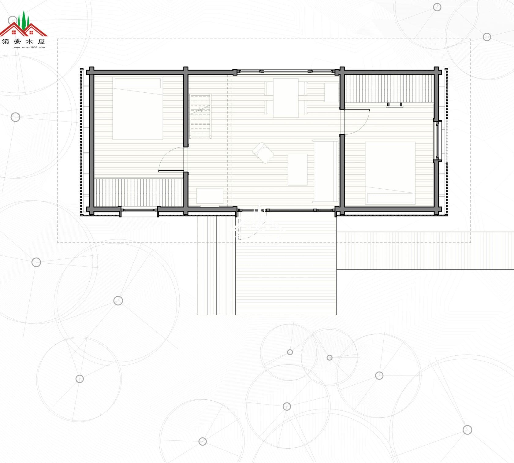 帶閣樓小度假木屋