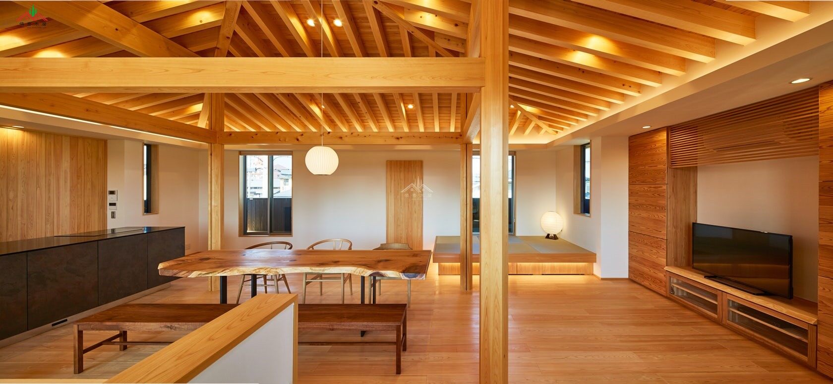 新中式雙層木屋別墅