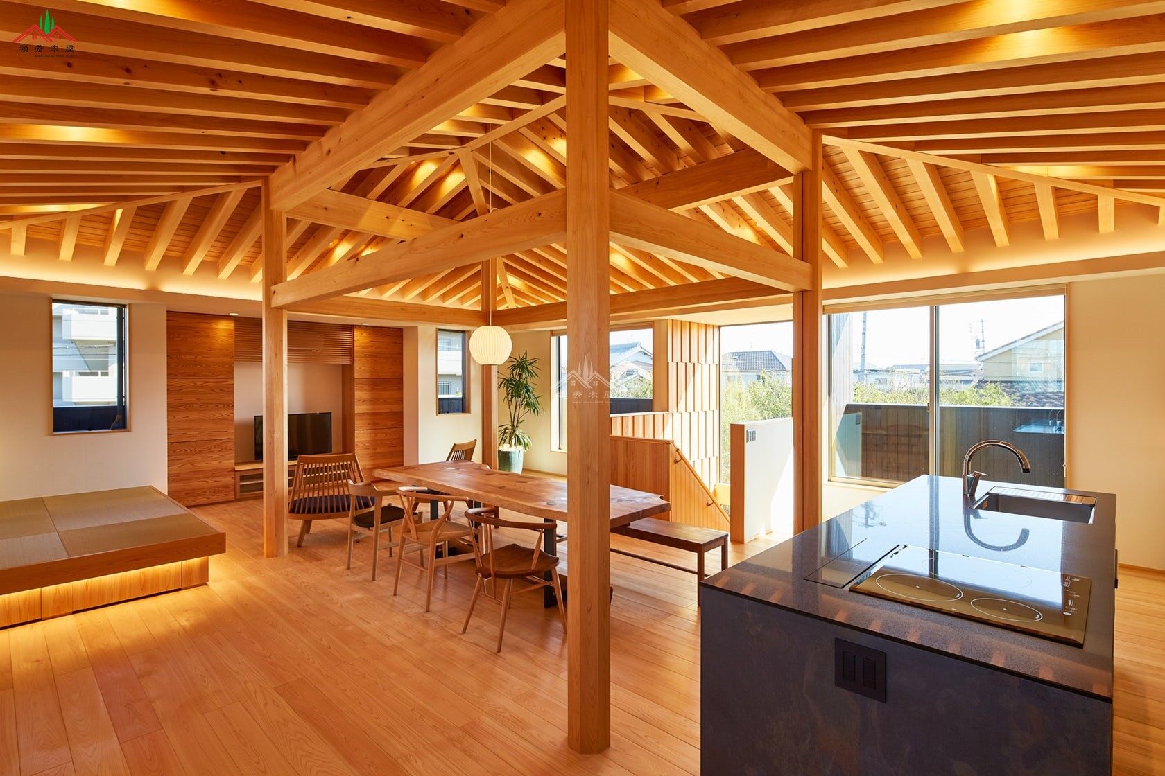 新中式雙層木屋別墅