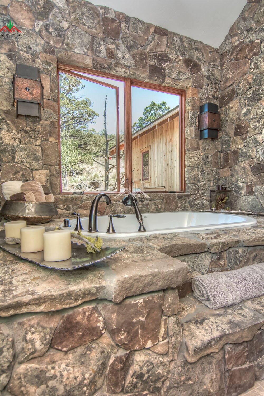 室內不像木屋的梁柱木屋別墅