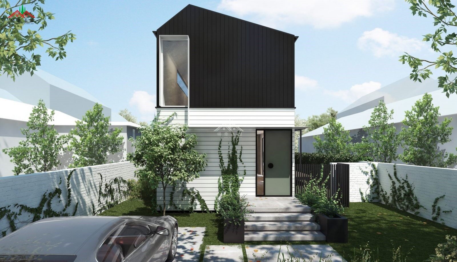 現(xiàn)代風(fēng)格庭院度假小木屋