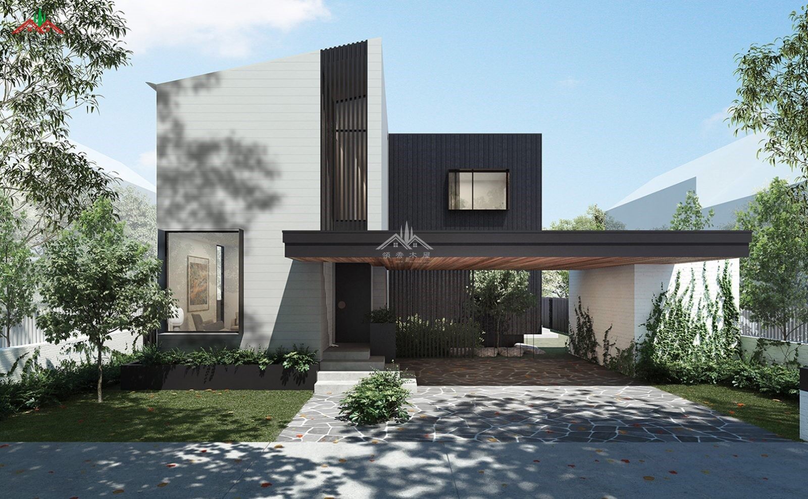 現(xiàn)代風(fēng)格庭院度假小木屋