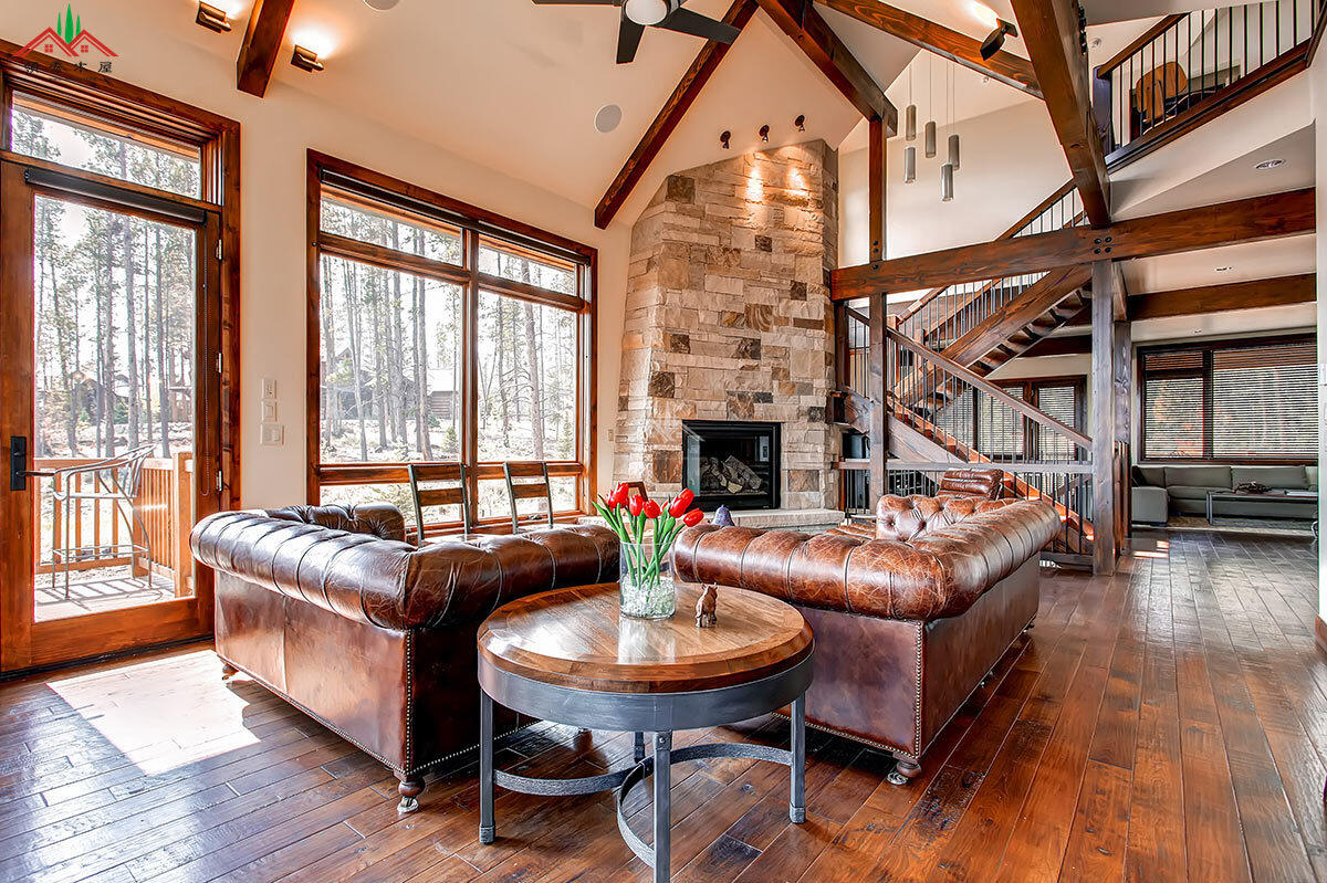 高檔梁柱木屋別墅酒店