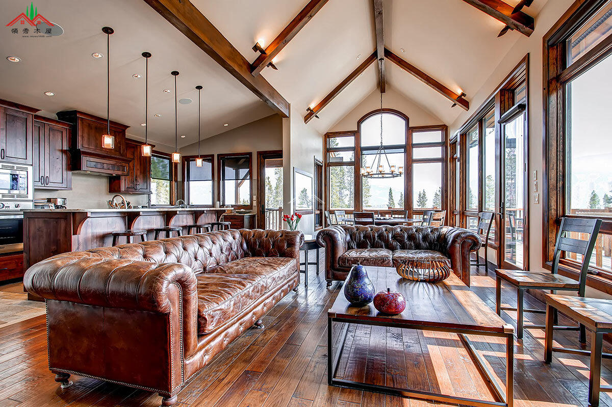 高檔梁柱木屋別墅酒店