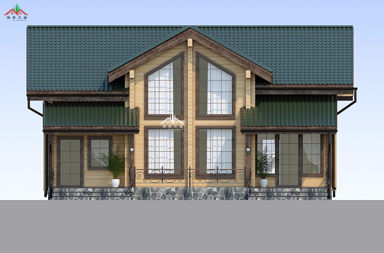 三房?jī)蓮d木屋別墅