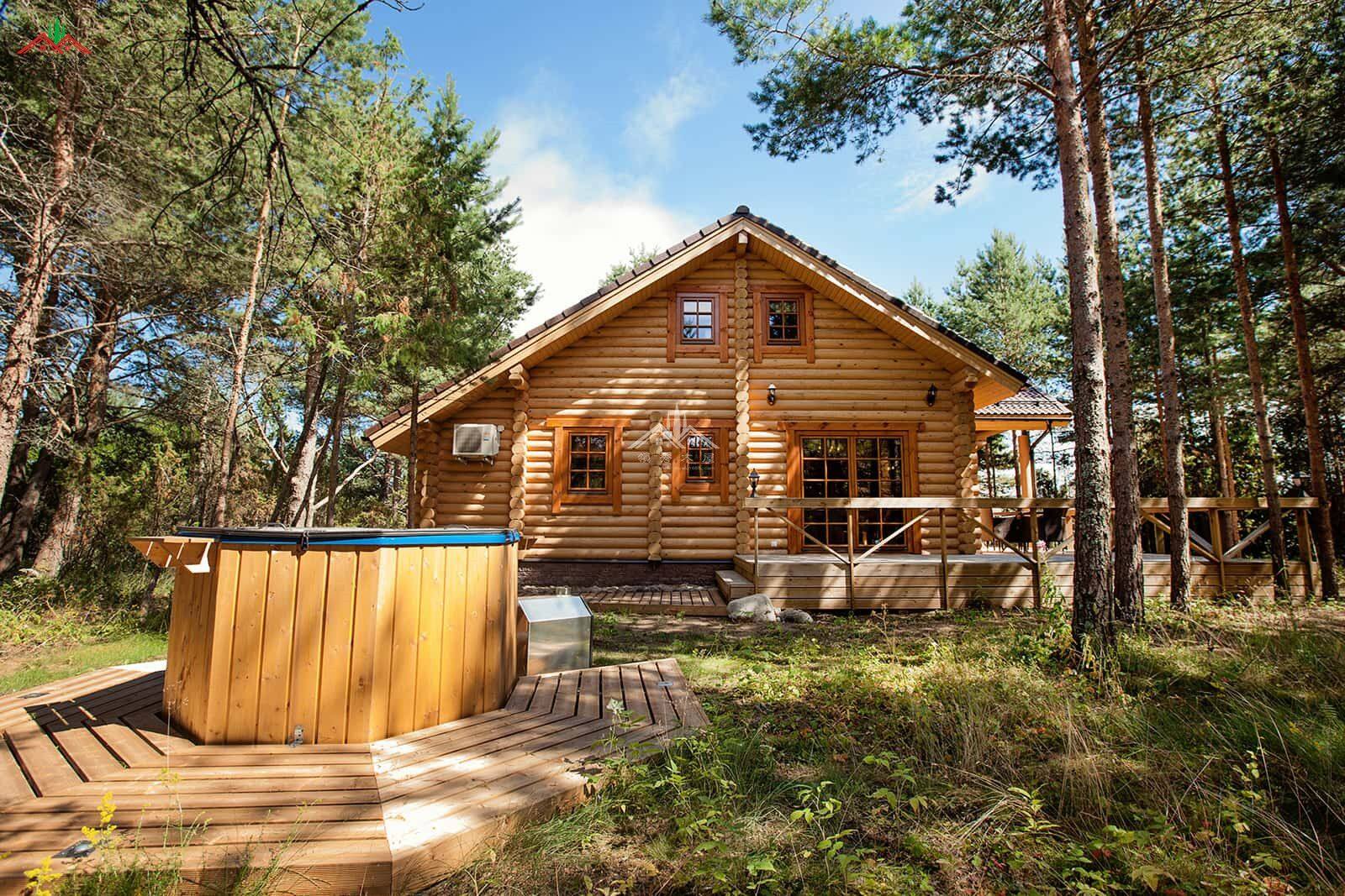 雙層三房重型木刻楞木屋別墅