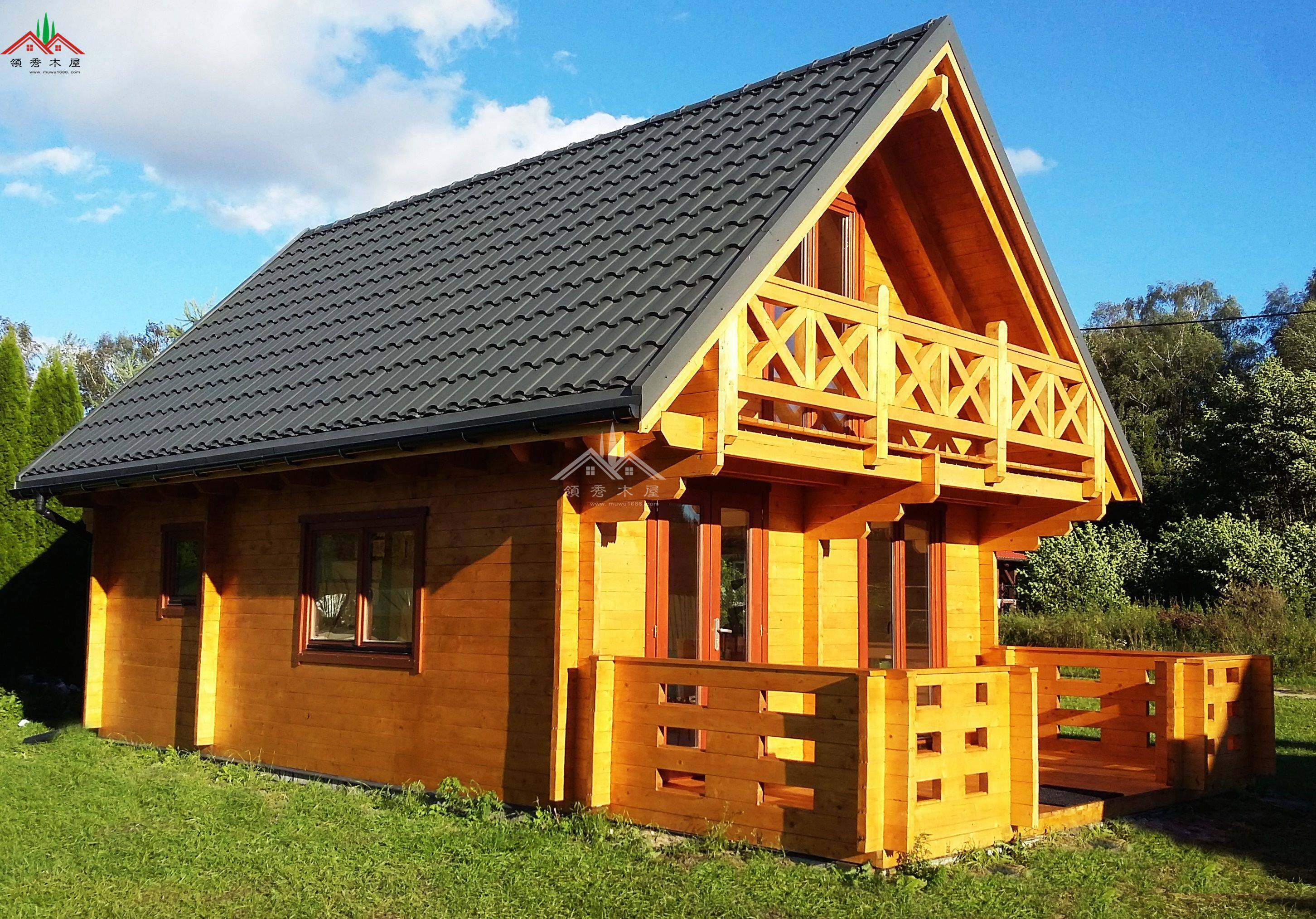 出口海外帶閣樓度假小木屋