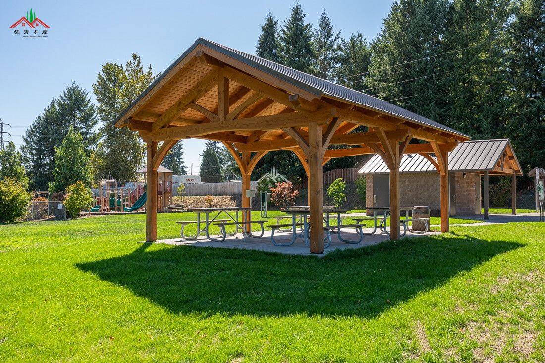 休閑庭院木結(jié)構(gòu)亭子