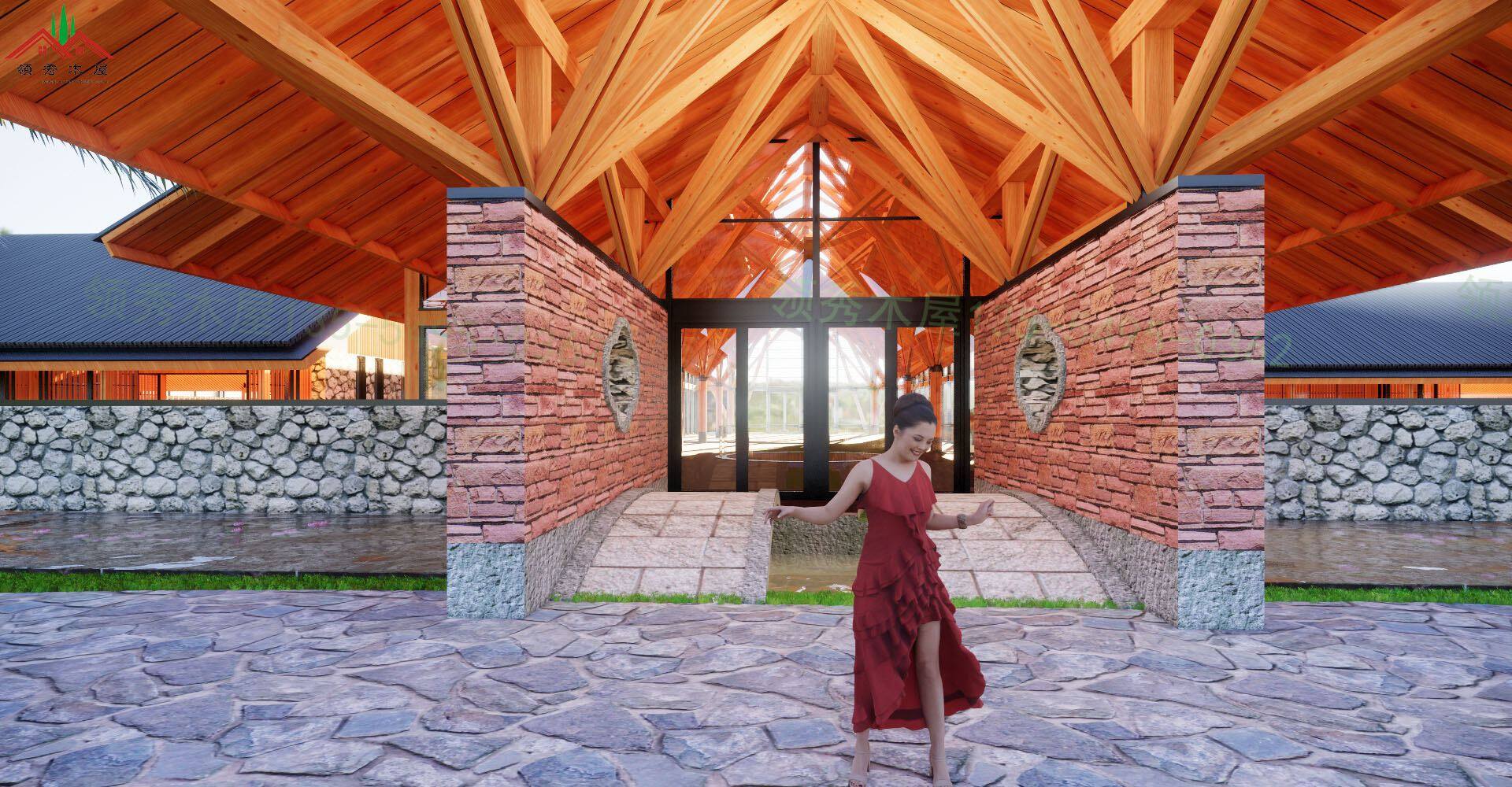 待中心會所木屋