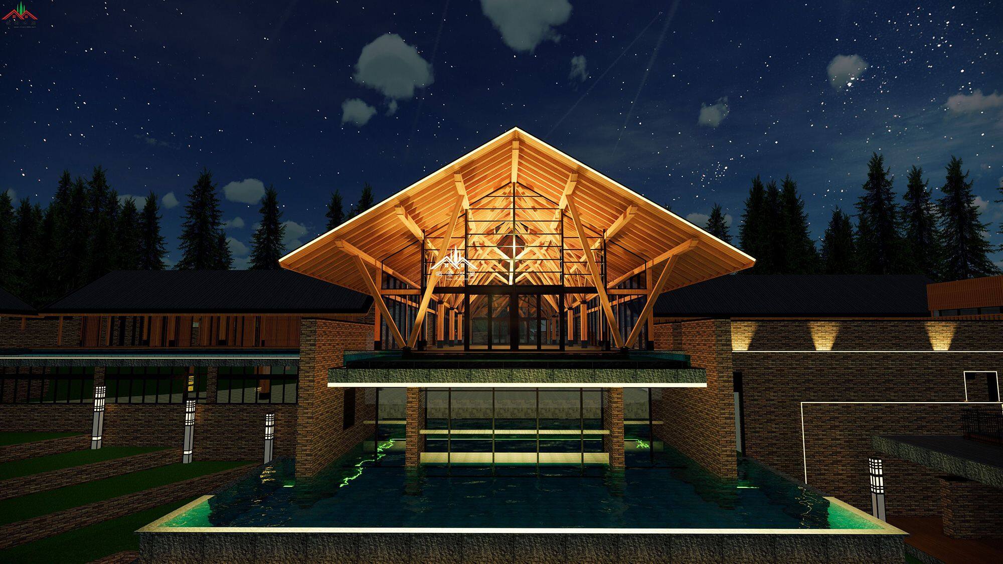 待中心會所木屋