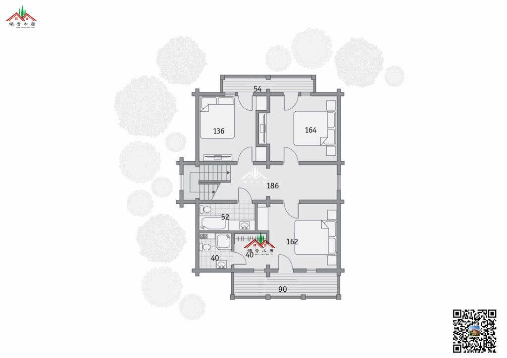 三房雙層重型木別墅