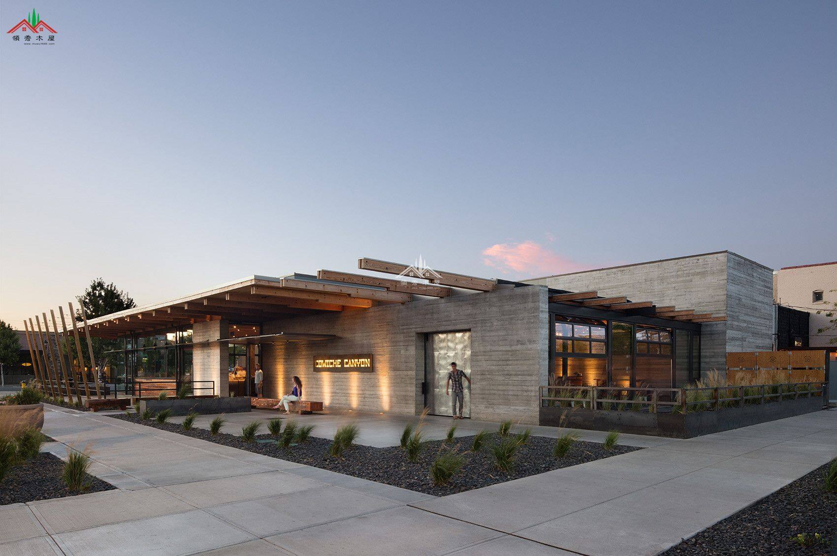 鋼木混合餐廳木屋