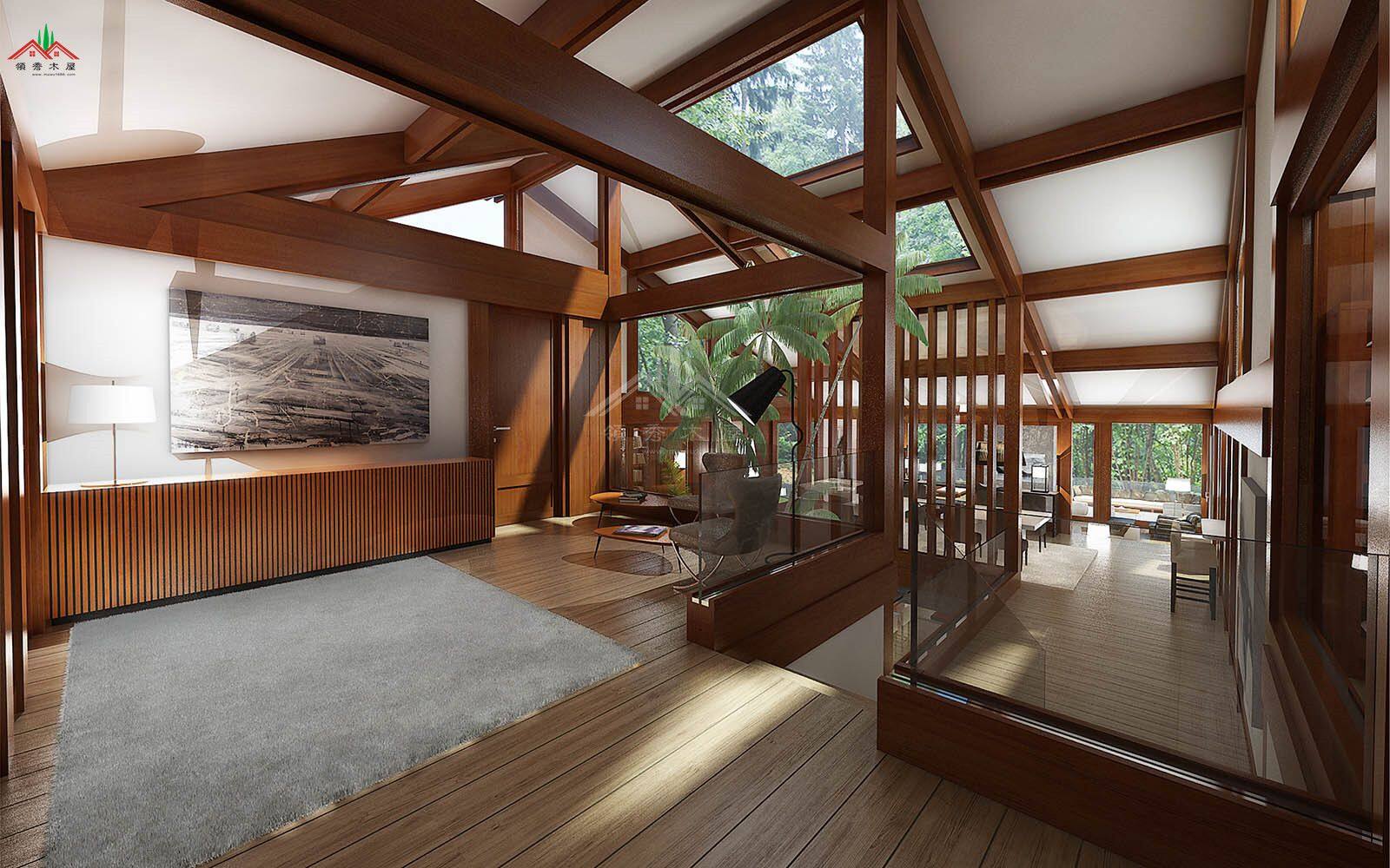 600平方的平頂現(xiàn)代風(fēng)格木屋酒店