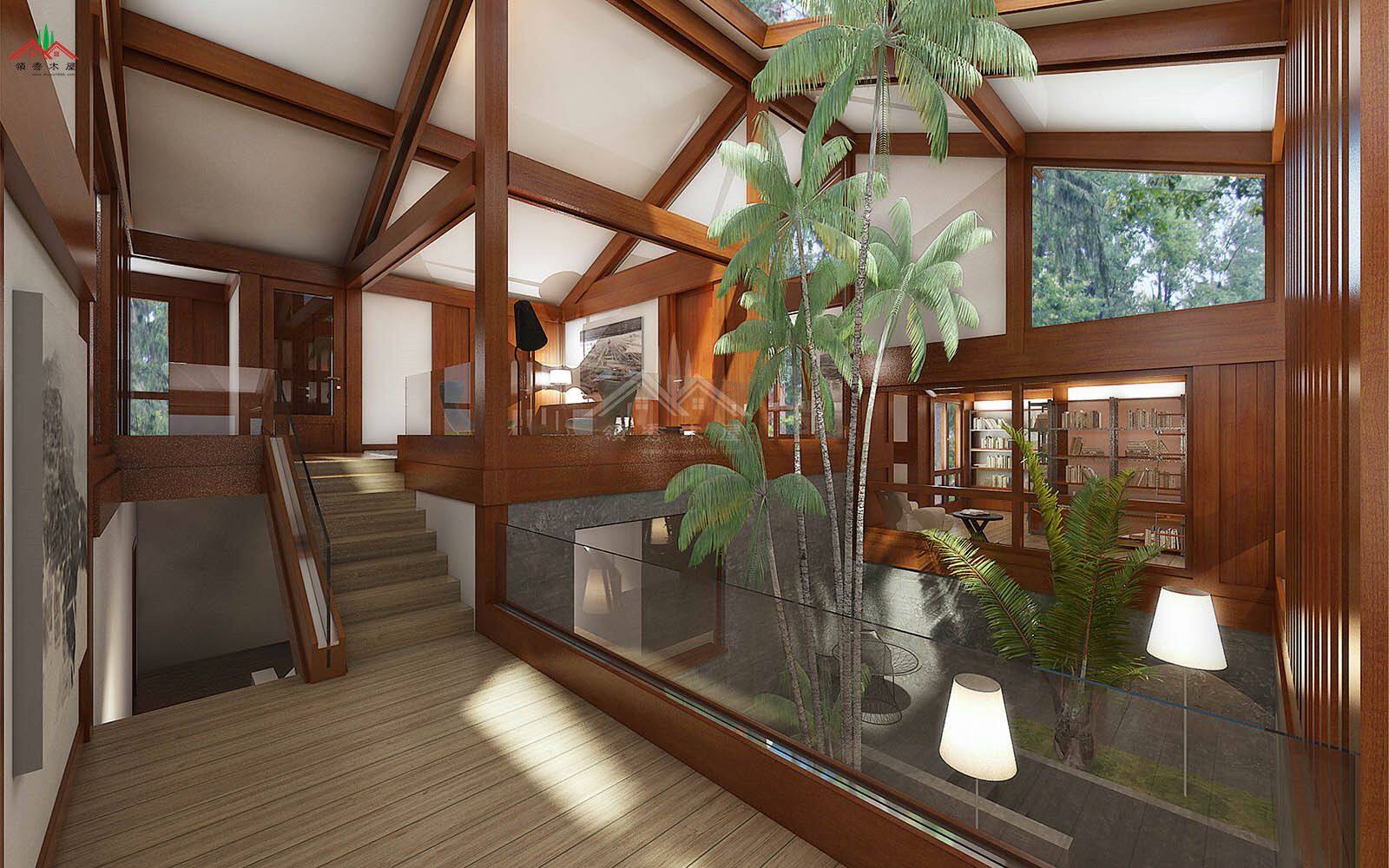 600平方的平頂現(xiàn)代風(fēng)格木屋酒店