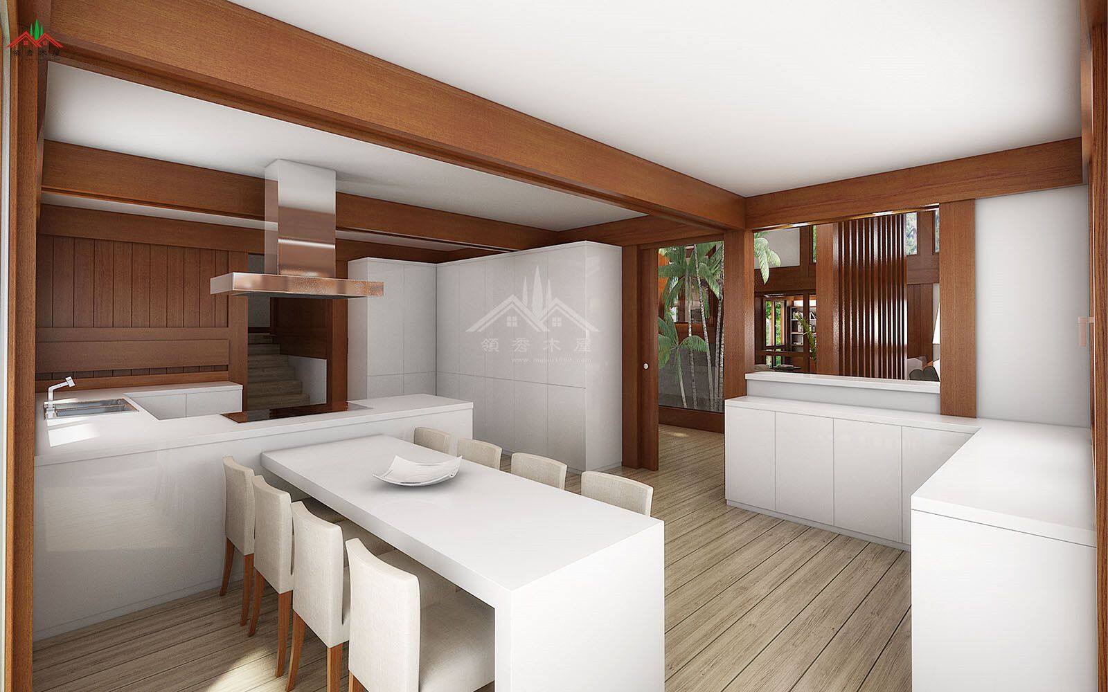 600平方的平頂現(xiàn)代風(fēng)格木屋酒店