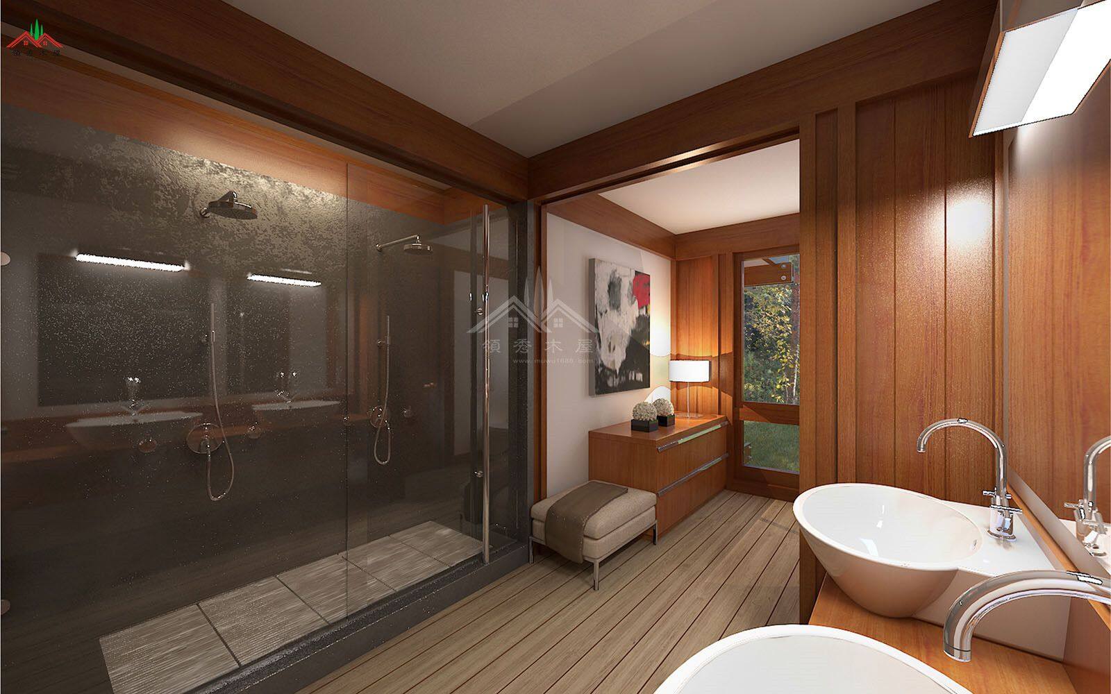 600平方的平頂現(xiàn)代風(fēng)格木屋酒店