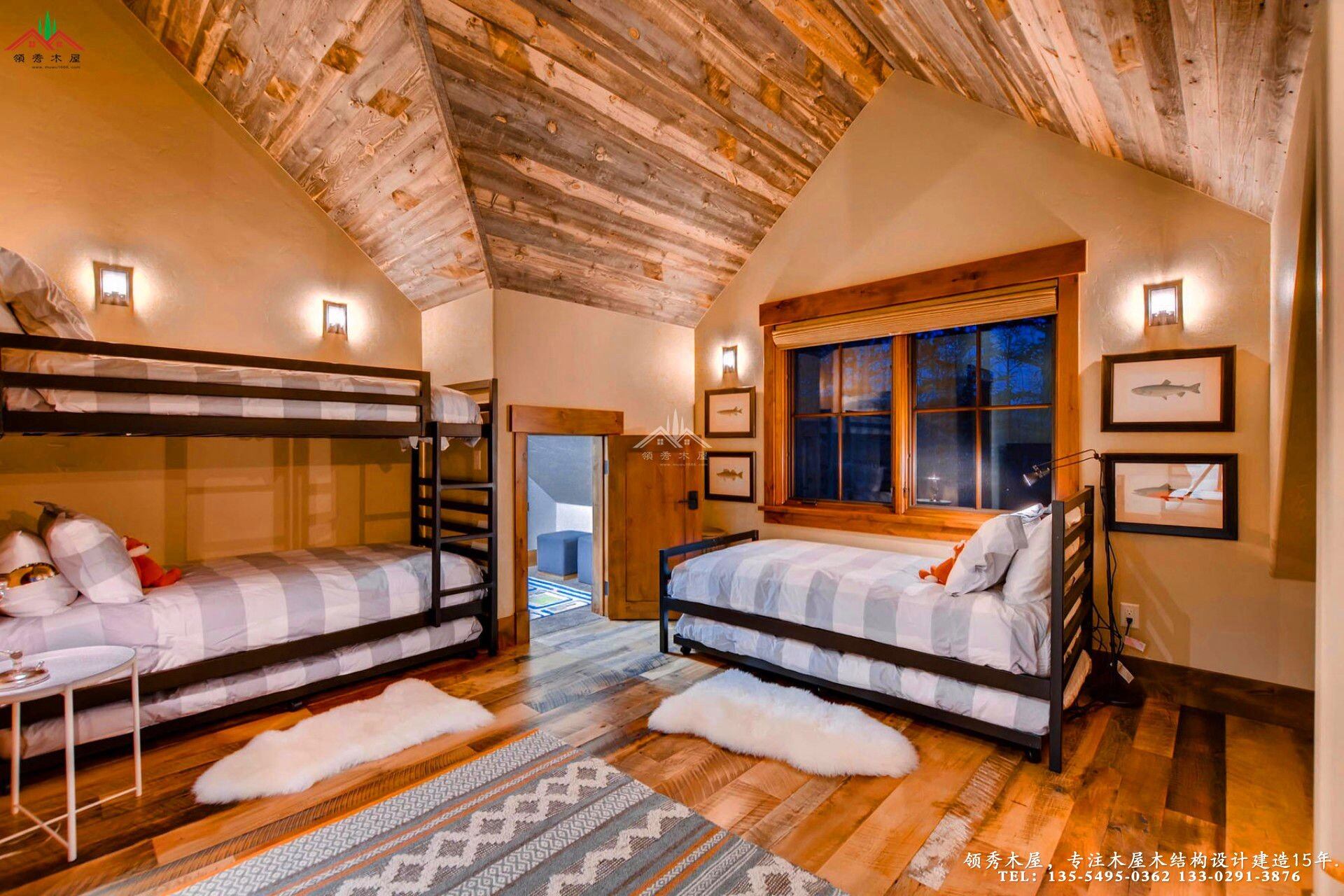 舊木裝飾外觀木屋別墅