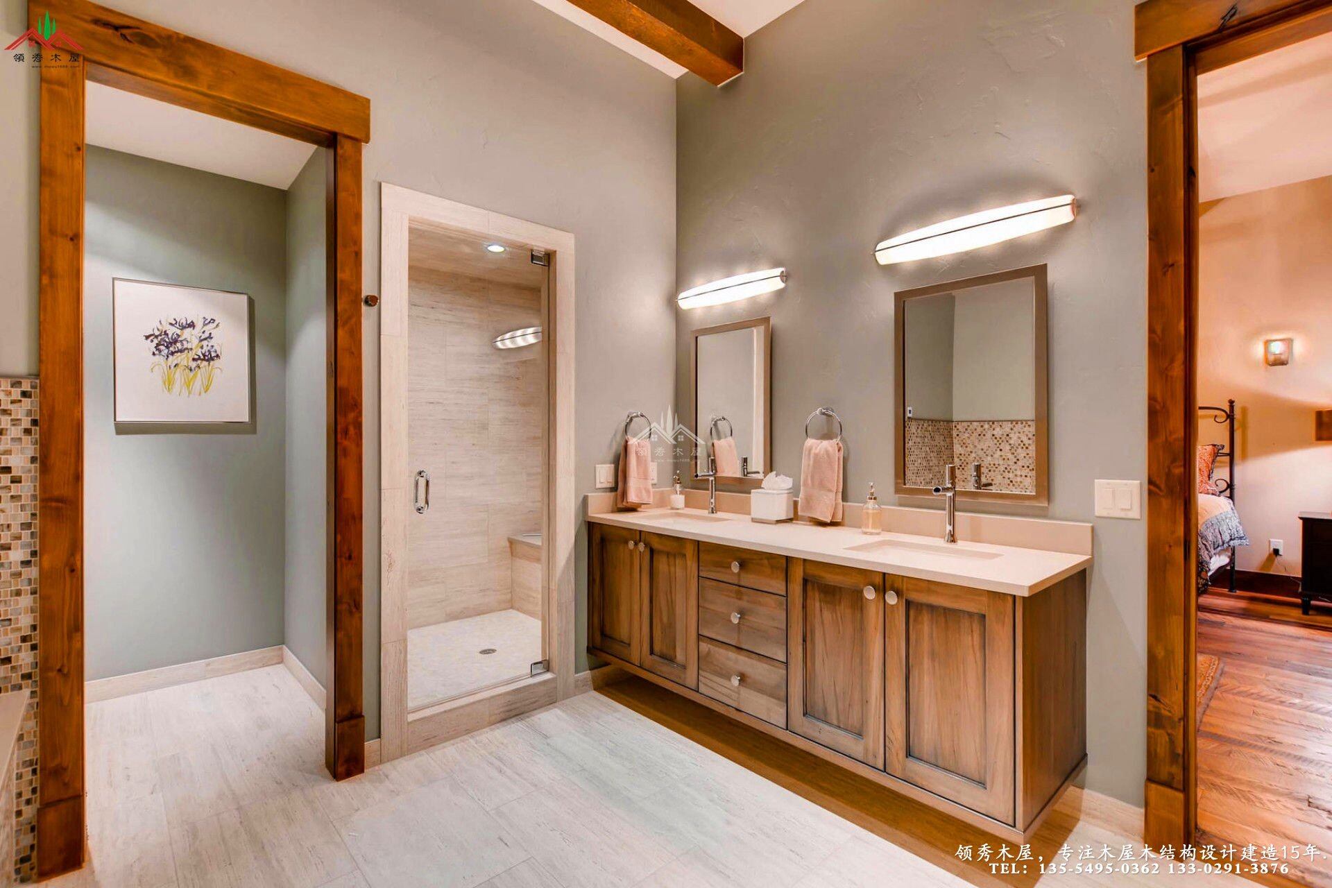 舊木裝飾外觀木屋別墅