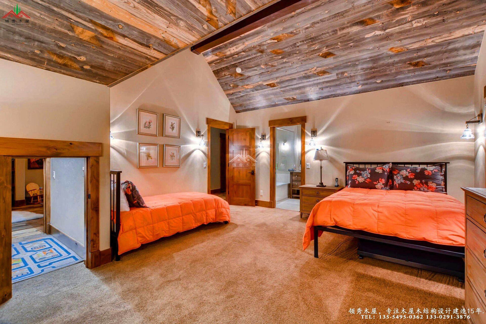 舊木裝飾外觀木屋別墅