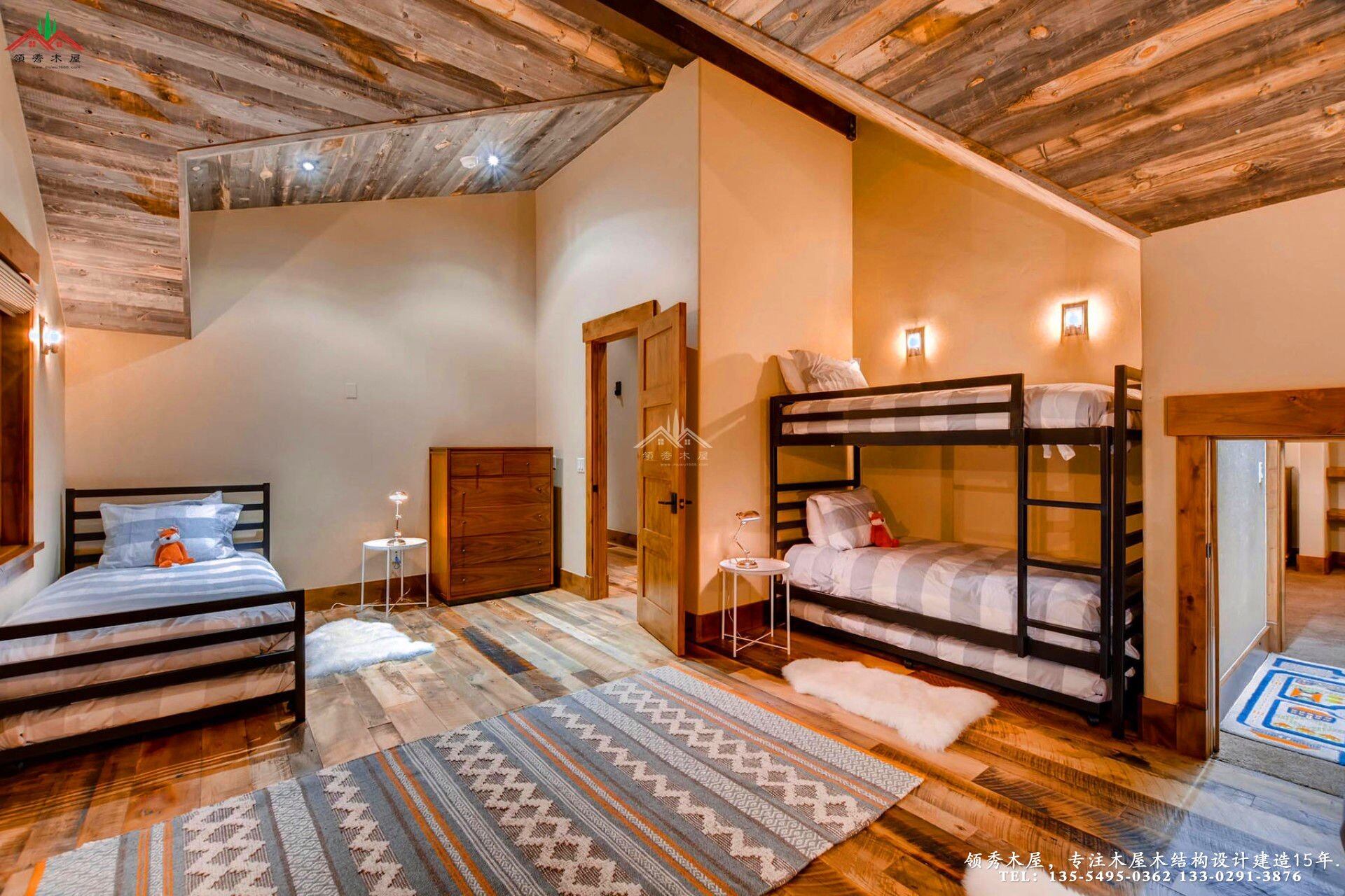 舊木裝飾外觀木屋別墅