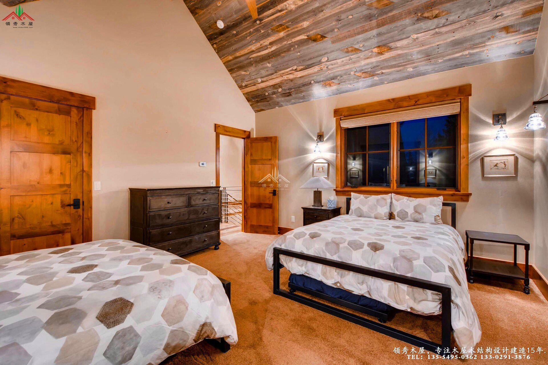 舊木裝飾外觀木屋別墅