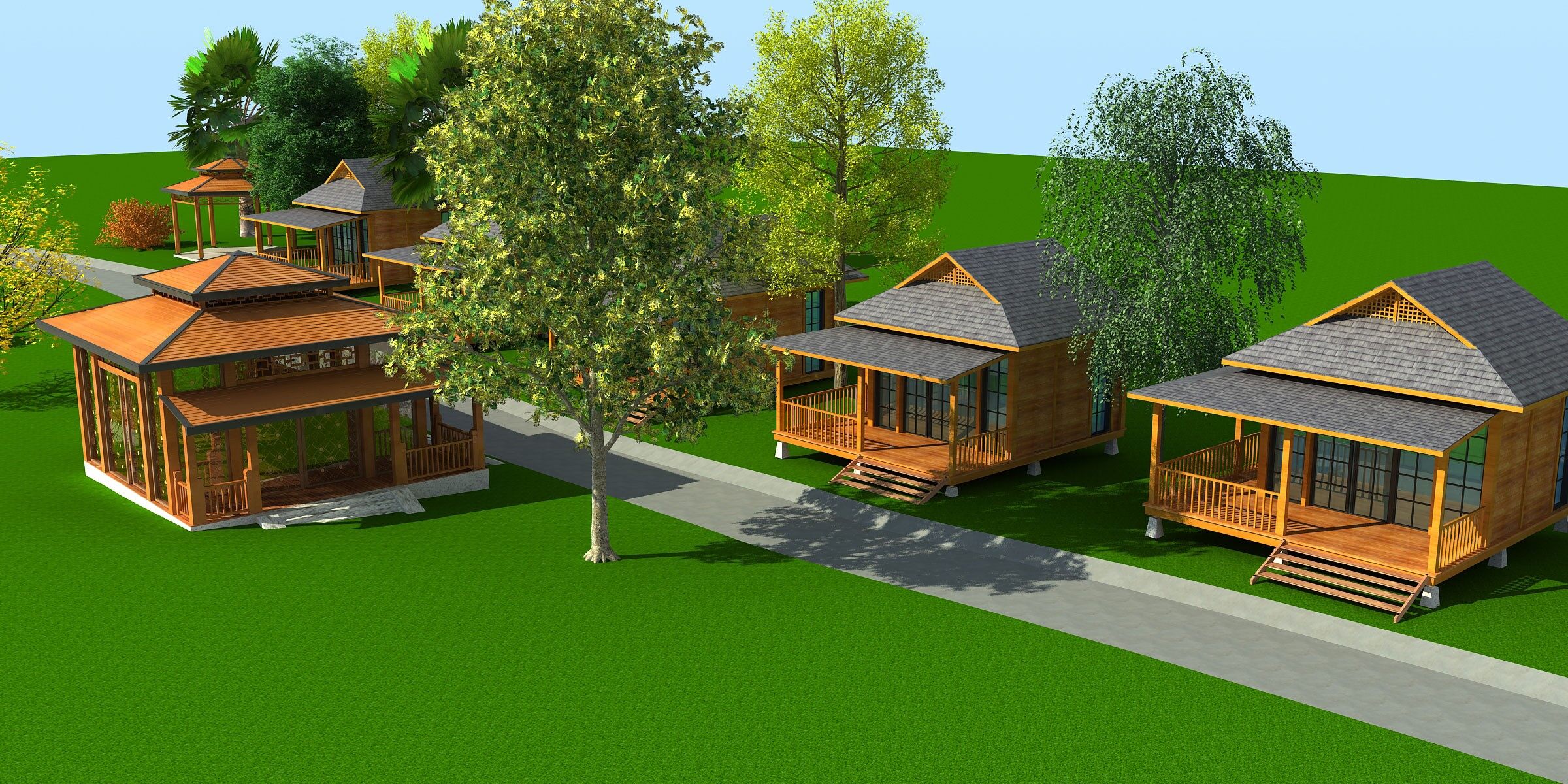 現(xiàn)代中式度假木屋